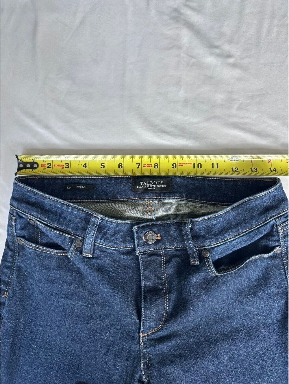 Talbots 6P Petite Flawless Five-Pocket Bootcut Stretch Denim Jeans - Picture 6 of 10